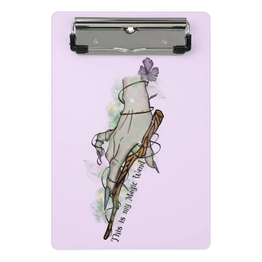Dit is mijn toverstaf - Gothic Witch Hand Mini Klembord (Voorkant)
