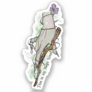 Dit is mijn toverstaf - Gothic Witch Hand Sticker
