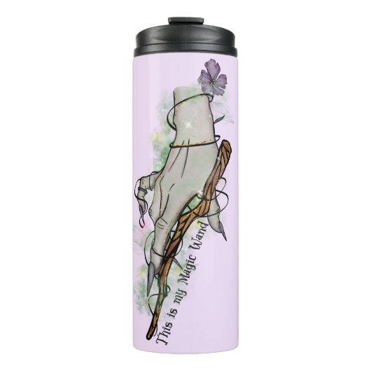 Dit is mijn toverstaf - Gothic Witch Hand Thermosbeker (Voorkant)