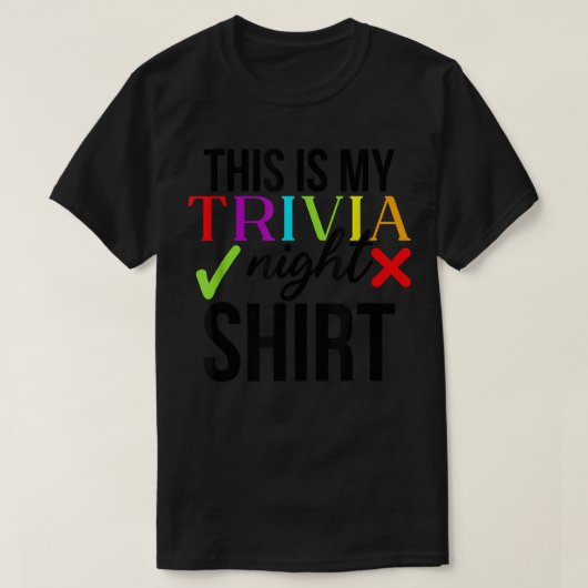 Dit is mijn Trivia nacht T-shirt (Design voorkant)