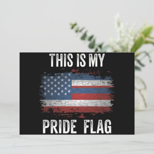 Dit is mijn trots Amerikaanse vlag op 4 juli Kaart (Staand voorkant)