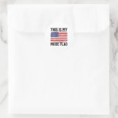 Dit is mijn trotse vlag ronde sticker (Tas)