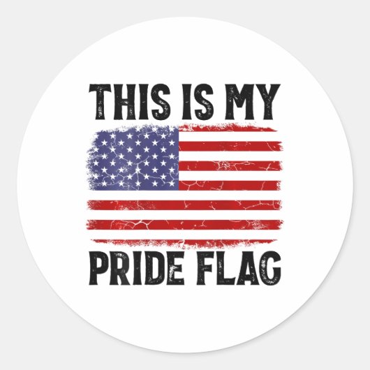 Dit is mijn trotse vlag ronde sticker (Voorkant)