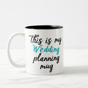 Dit is mijn trouwplanningmok tweekleurige koffiemok