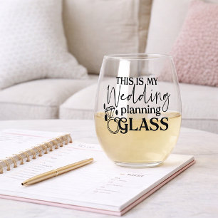 Dit Is Mijn Trouwplanningsglas Wijnglas Zonder Voet