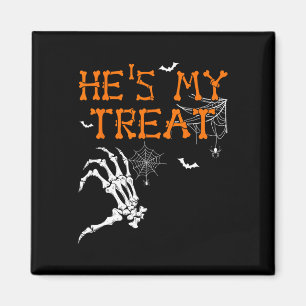 Dit is mijn truc hier is mijn traktatie Halloween Magneet