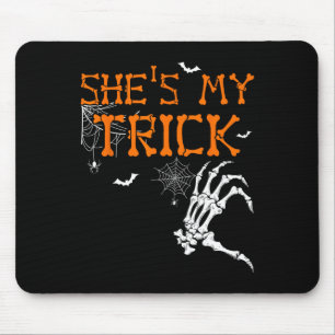 Dit is mijn truc hier is mijn traktatie Halloween  Muismat