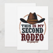 Dit is mijn tweede Rodeo Cowboy West Pet Bedankkaart (Voorkant / Achterkant)