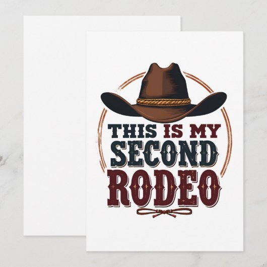 Dit is mijn tweede Rodeo Cowboy West Pet Bedankkaart (Voorkant / Achterkant)