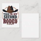 Dit is mijn tweede Rodeo Cowboy West Pet Notitiekaartje (Voorkant / Achterkant)