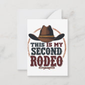 Dit is mijn tweede Rodeo Cowboy West Pet Notitiekaartje (Voorkant)