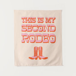 Dit is mijn tweede Rodeo (+ cowboylaarzen) Wandkleed