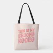 Dit is mijn tweede Rodeo (oude west letters) Tote Bag (Achterkant)