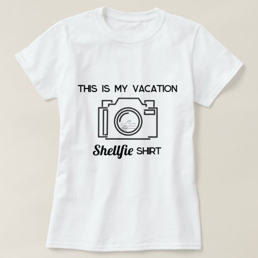 Dit is Mijn Vakantie Shellfie T-shirt – Dames T-sh (Design voorkant)