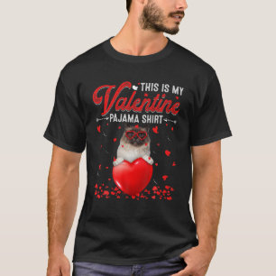 Dit is mijn Valentijn Pajama Birman Cat T-shirt