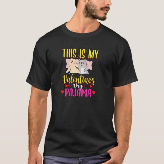 Dit is mijn Valentijn S Day Pajama Shirt Cat Pullo (Voorkant)