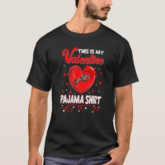 Dit is mijn Valentijnse Equestrian Pajama voor kin T-shirt (Voorkant)