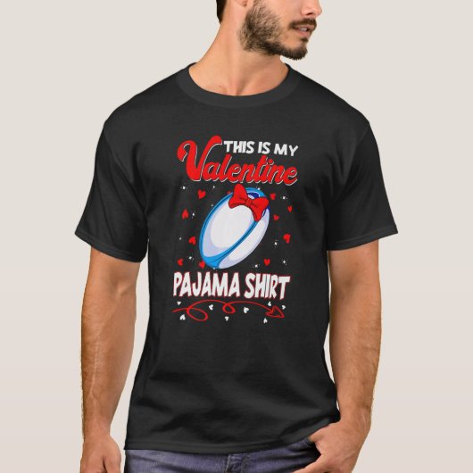 Dit is mijn Valentijnse Rugby Pajama voor kinderen T-shirt (Voorkant)