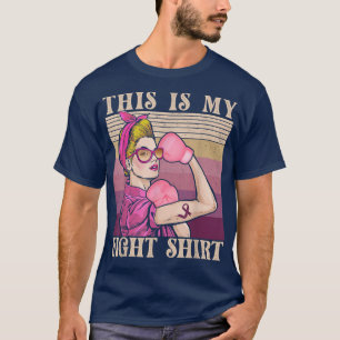 Dit is mijn vechtborstkankerbestrijdende roze ribb t-shirt