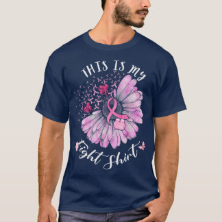 Dit is mijn vechtborstkankerbestrijdende roze ribb t-shirt