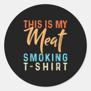 Dit is mijn vlees dat een grappige BBQ roker barbe Ronde Sticker