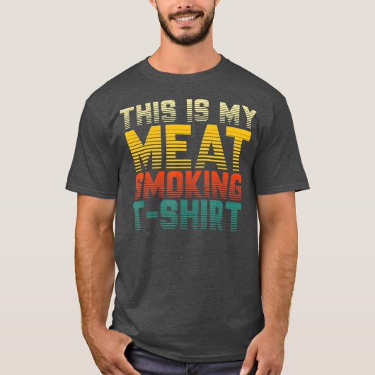 Dit is mijn vleesrokende retro  BBQ cadeau T-shirt (Voorkant)