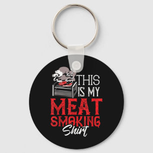 Dit is mijn vleesrookerij Shirt Funny BBQ Grilling Sleutelhanger