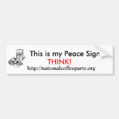 Dit is mijn vredesgebaar bumpersticker (Voorkant)