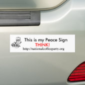 Dit is mijn Vredesteken Bumpersticker (Op auto)