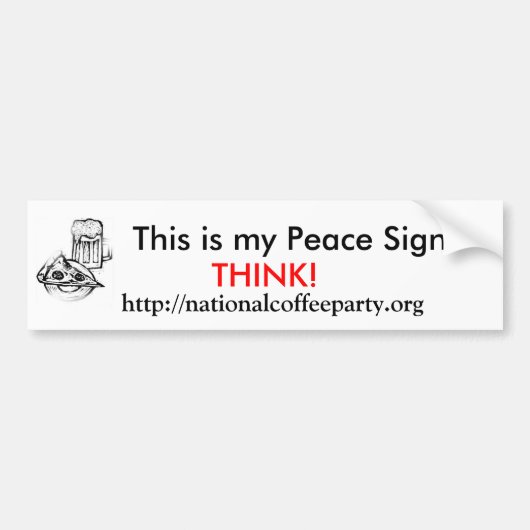 Dit is mijn Vredesteken Bumpersticker (Voorkant)