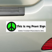 Dit Is Mijn Vredesteken Bumpersticker (Op auto)