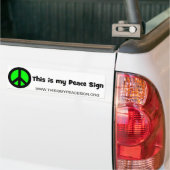 Dit Is Mijn Vredesteken Bumpersticker (Op Truck)