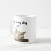 Dit is Mijn Vrije Dag Kat Koffiemok (Voorkant links)