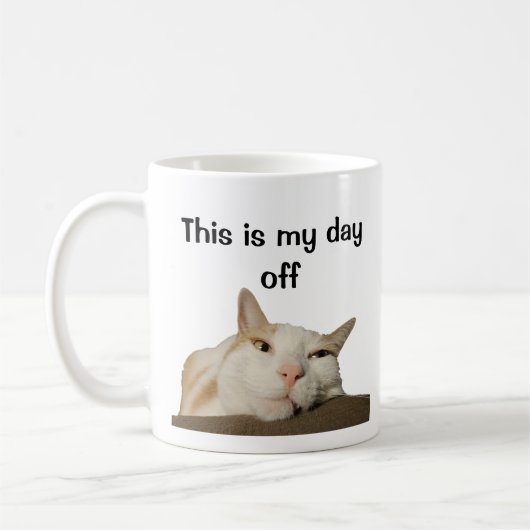 Dit is Mijn Vrije Dag Kat Koffiemok (Links)
