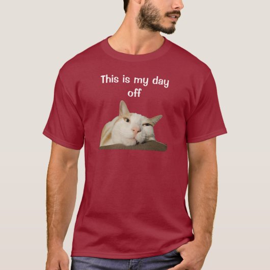 Dit is mijn vrije dag kat t-shirt (Voorkant)