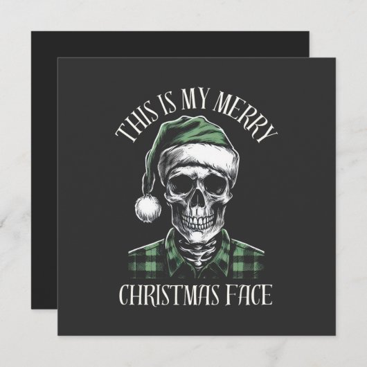 Dit is mijn vrolijke kerstgezicht feestdagenkaart (Voorkant / Achterkant)