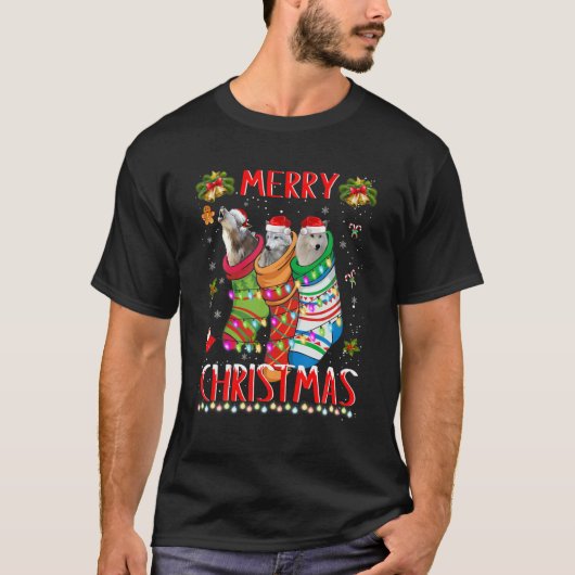 Dit is mijn Wolf KerstPajama Funny Wolf in Soc T-shirt (Voorkant)
