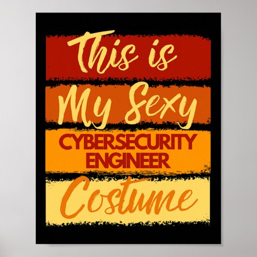 Dit is mijn Y Cybersecurity Engineer kostuum Hallo Poster (Voorkant)