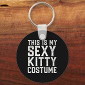 Dit is mijn Y Kat kostuum leuk Gemakkelijk Hallowe Sleutelhanger (Voorkant)