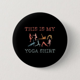 Dit Is Mijn Yoga-ontwerp Yoga-houdingen Vinyasa Fl Ronde Button 5,7 Cm