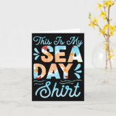 Dit is mijn zee-dag familie zomer vakantie strand  kaart (Gele Bloem)