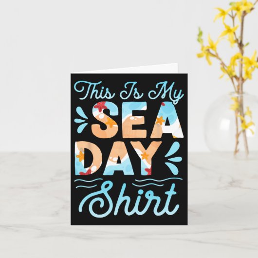 Dit is mijn Zee dag familie zomervakantie strand V Kaart (Gele Bloem)