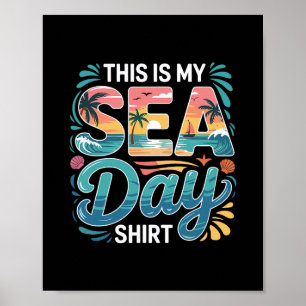 Dit Is Mijn Zee-dag T-shirt Funny Cruise Familie M Poster