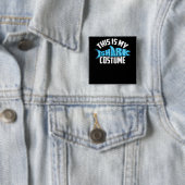 Dit is mijn Zee van het haaienkostuum Vierkante Button 5,1 Cm (In situ)