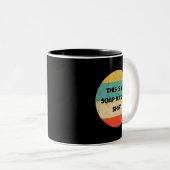 Dit is mijn zeep maken tweekleurige koffiemok (Voorkant rechts)