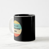 Dit is mijn zeep maken tweekleurige koffiemok (Voorkant links)