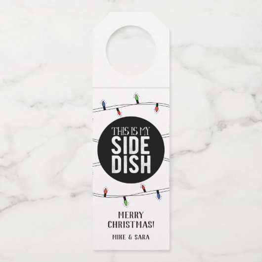 Dit is mijn zijdekerst flessenhanger (Voorkant)