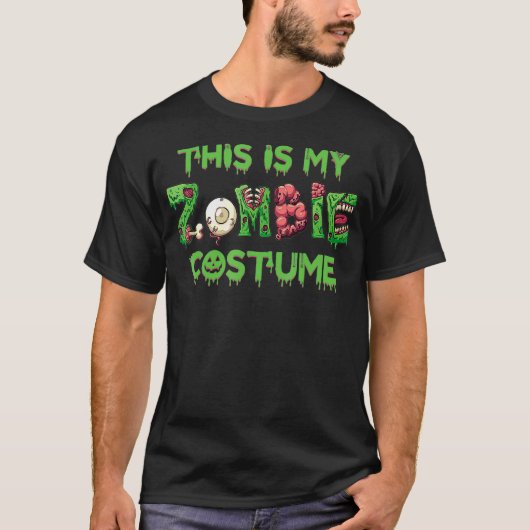 Dit is mijn zombie kostuum Halloween eng T-shirt (Voorkant)