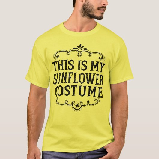 Dit is mijn zonnebloem kostuum grappig luie Hallow T-shirt (Voorkant)