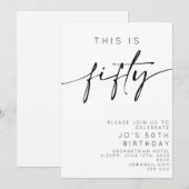 Dit is minimaal 50ste verjaardag kaart (Voorkant / Achterkant)